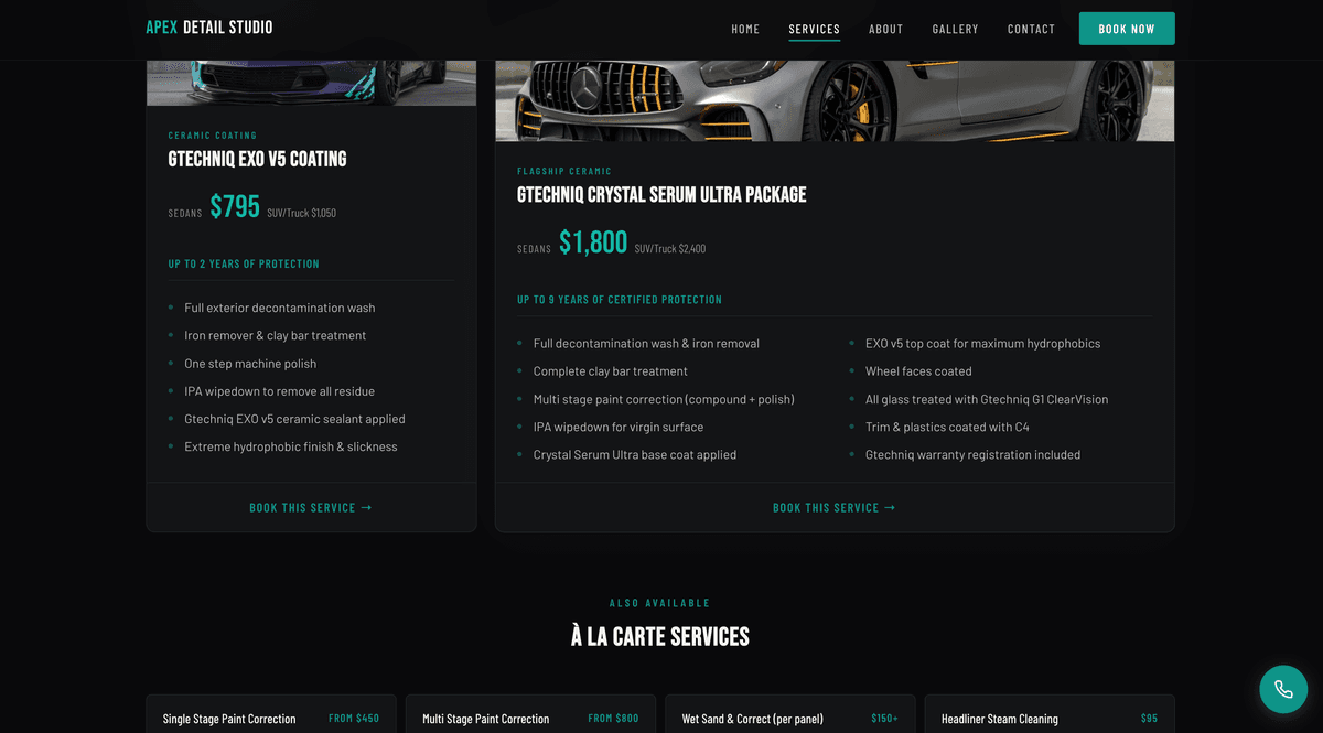 Apex Detail Studio detail