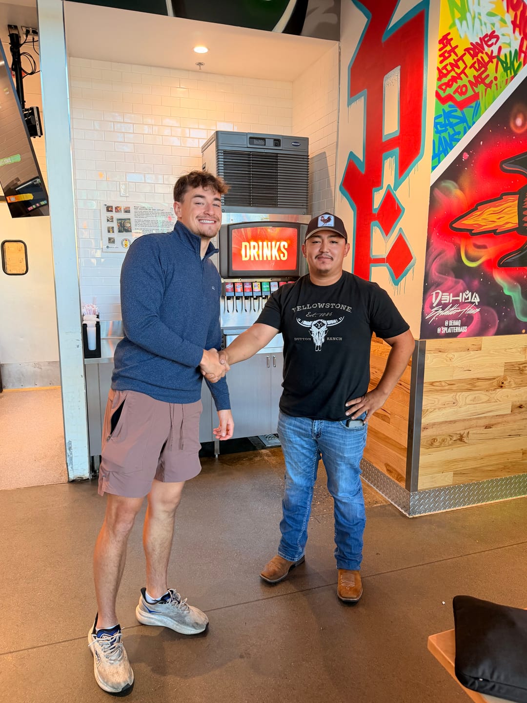Jacob with Eduardo, owner of Big Bear Truck Repair